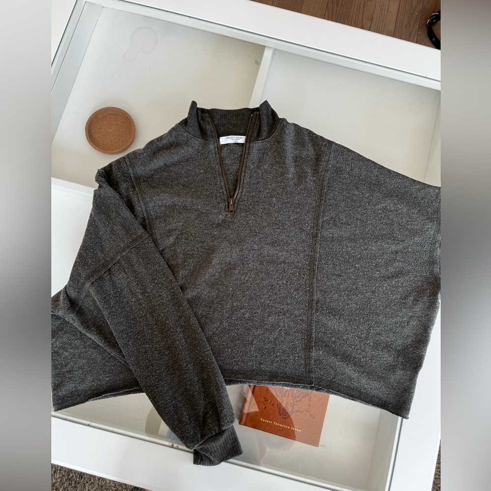 Project Social T oversized cozy cropped sweater